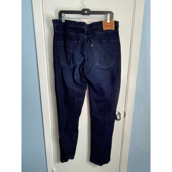 Levi's 514 Jeans Mens 36x32 Dark Wash Straight Officecore Minimalist Preppy - Picture 3 of 6